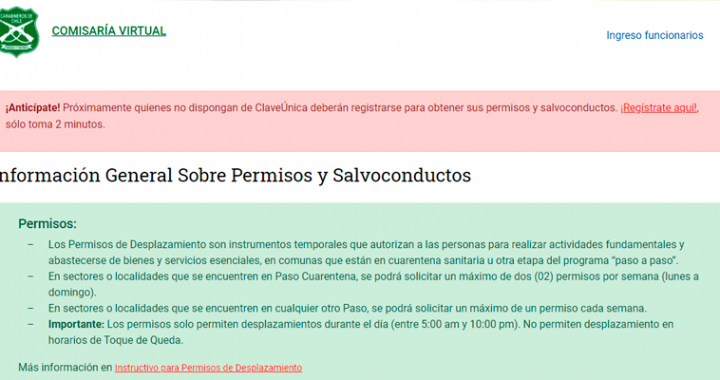 Fase 2 de la cuarentena en Villa Alemana: ¿se piden los permisos o salvoconductos?