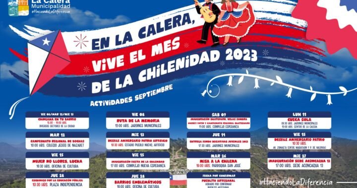 LA CALERA CELEBRA EL MES DE LA CHILENIDAD CON NUTRIDO PROGRAMA DE ACTIVIDADES