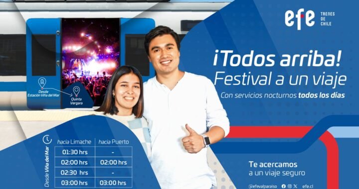 EFE Anuncia Servicio Especial Nocturno para el Festival de Viña del Mar