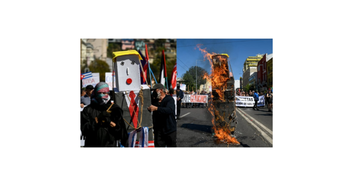 Valparaíso es escenario de protesta antiimperialista durante cambio de mando presidencial